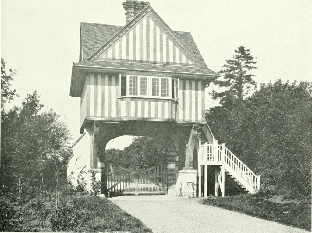 An illustration from The modern home : a book of British domestic architectvre for moderate incomes; a companion volvme to "The British home of to-day", 1906, leaf 116
