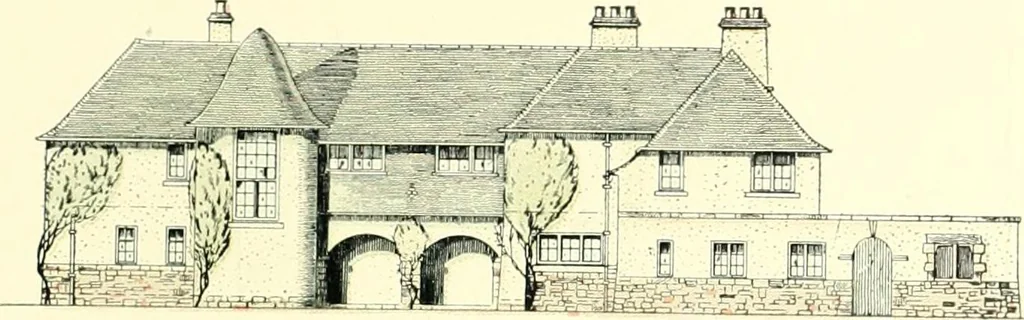 An illustration from The modern home : a book of British domestic architectvre for moderate incomes; a companion volvme to "The British home of to-day", 1906, leaf 120