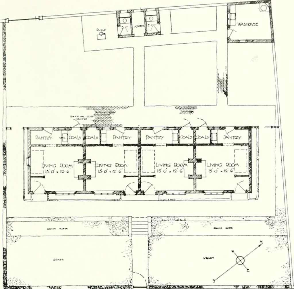 An illustration from The modern home : a book of British domestic architectvre for moderate incomes; a companion volvme to "The British home of to-day", 1906, leaf 130