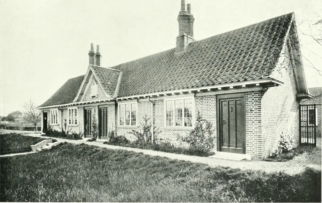 An illustration from The modern home : a book of British domestic architectvre for moderate incomes; a companion volvme to "The British home of to-day", 1906, leaf 130