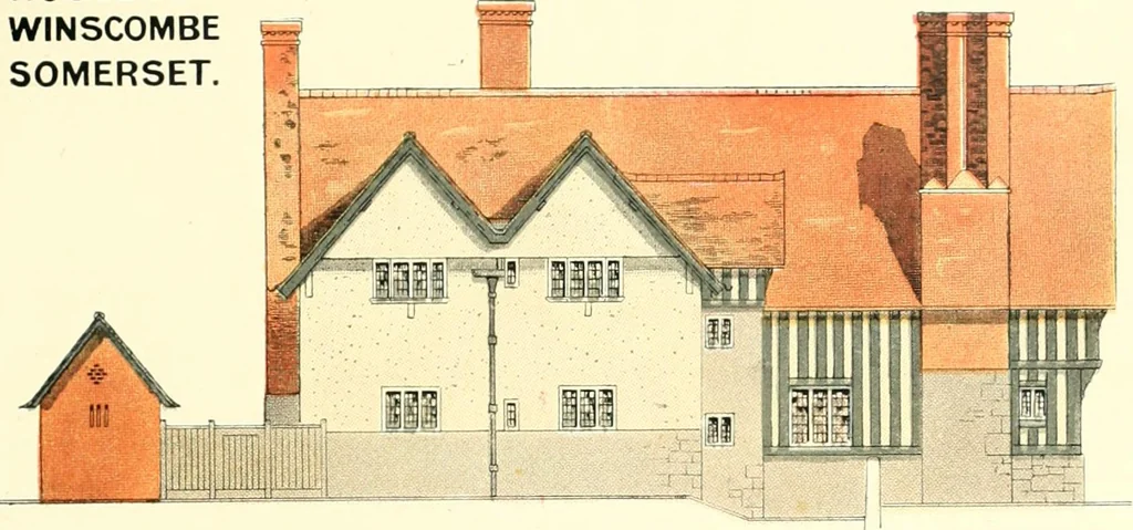 An illustration from The modern home : a book of British domestic architectvre for moderate incomes; a companion volvme to "The British home of to-day", 1906, leaf 132