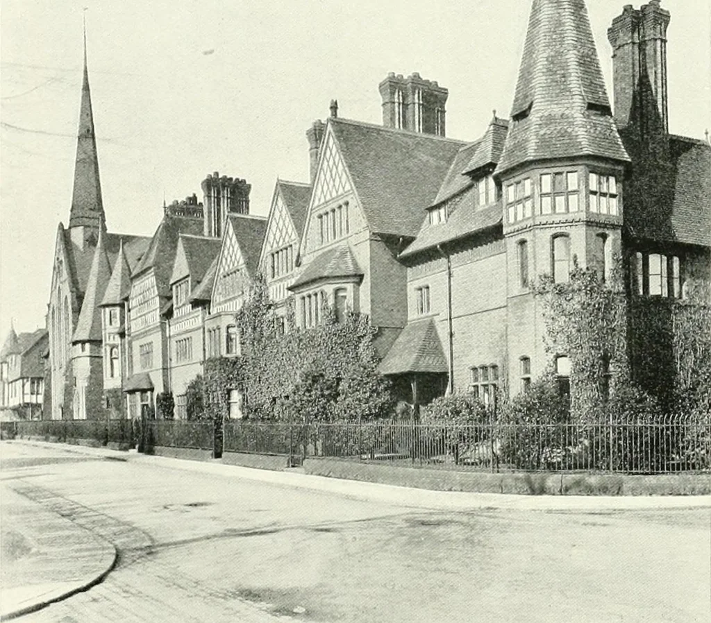 An illustration from The modern home : a book of British domestic architectvre for moderate incomes; a companion volvme to "The British home of to-day", 1906, leaf 137