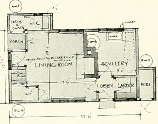 An illustration from The modern home : a book of British domestic architectvre for moderate incomes; a companion volvme to "The British home of to-day", 1906, leaf 143