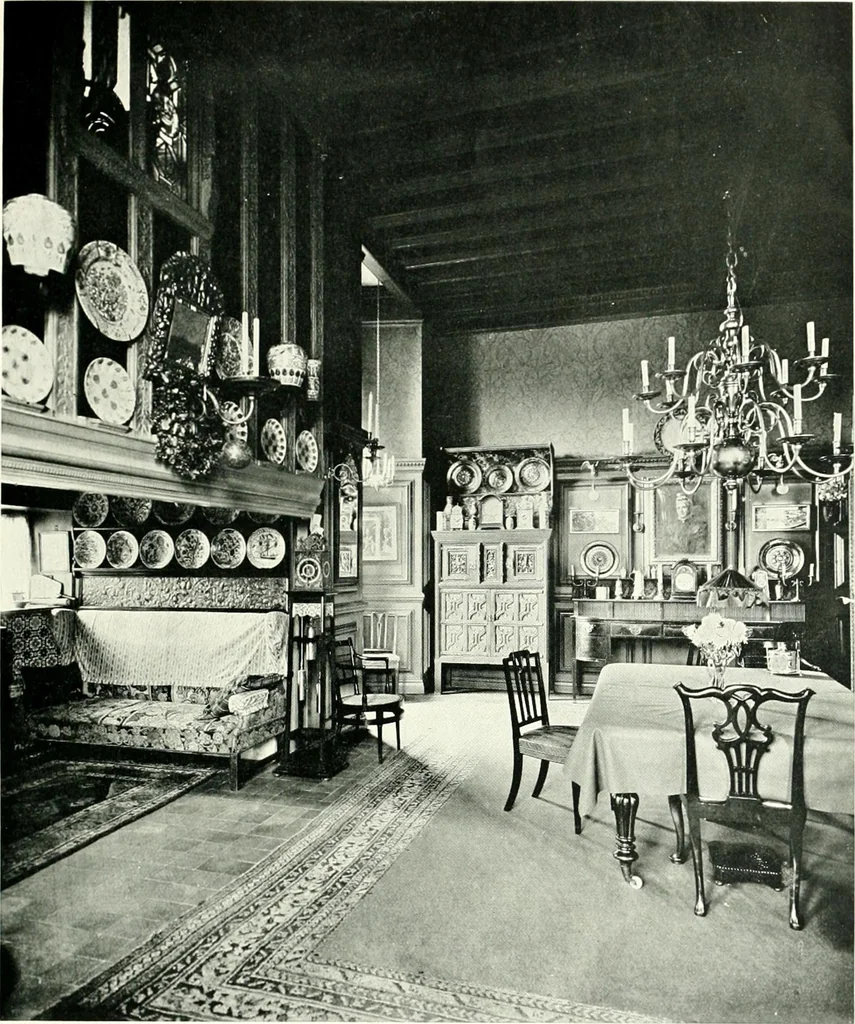 An illustration from The modern home : a book of British domestic architectvre for moderate incomes; a companion volvme to "The British home of to-day", 1906, leaf 156