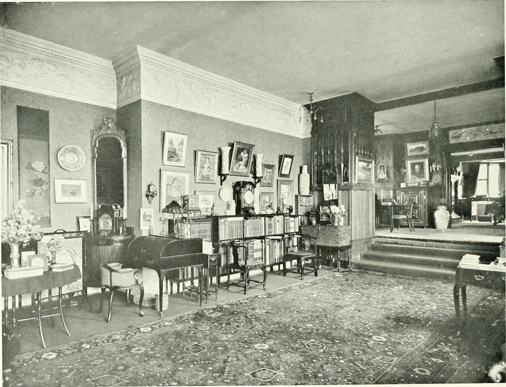 An illustration from The modern home : a book of British domestic architectvre for moderate incomes; a companion volvme to "The British home of to-day", 1906, leaf 157