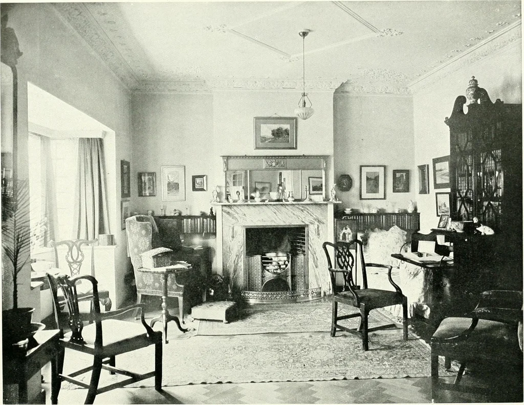An illustration from The modern home : a book of British domestic architectvre for moderate incomes; a companion volvme to "The British home of to-day", 1906, leaf 159