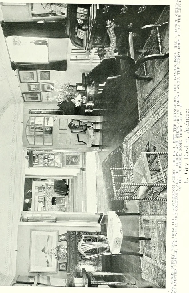 An illustration from The modern home : a book of British domestic architectvre for moderate incomes; a companion volvme to "The British home of to-day", 1906, leaf 160