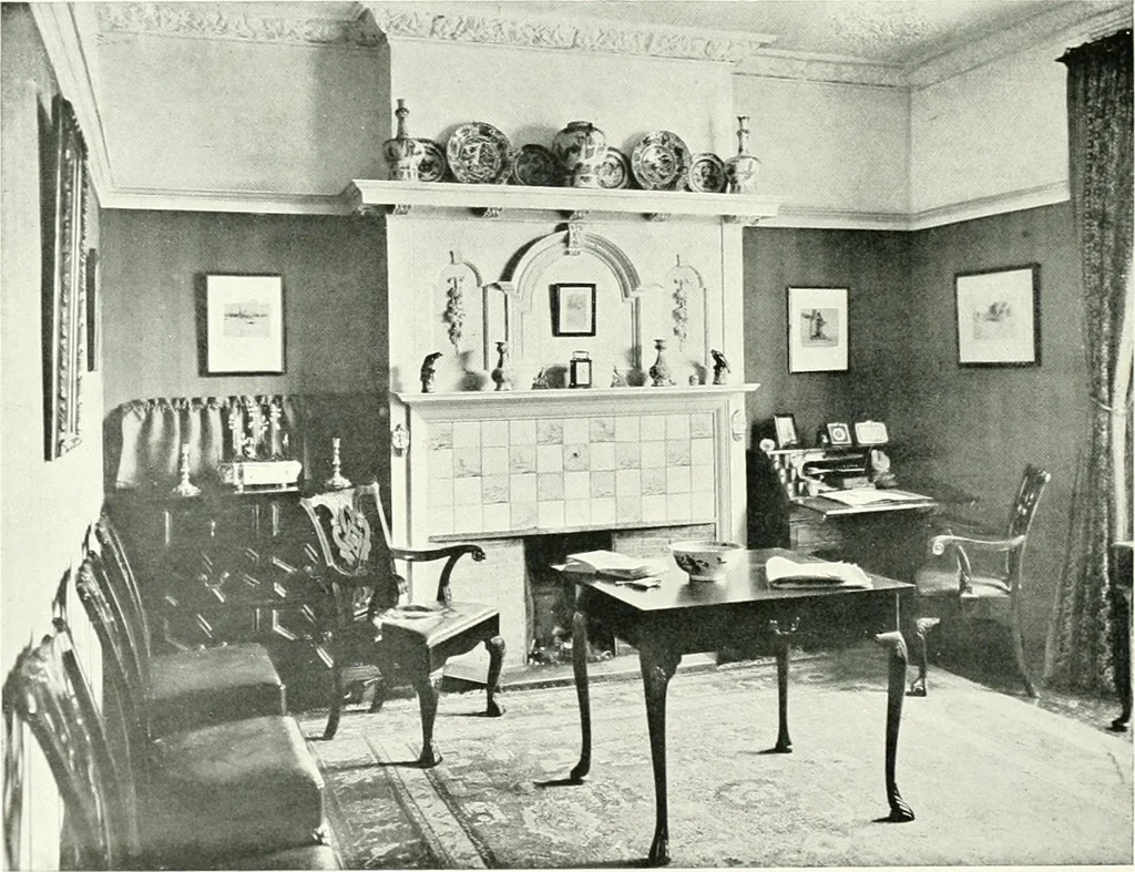 An illustration from The modern home : a book of British domestic architectvre for moderate incomes; a companion volvme to "The British home of to-day", 1906, leaf 161