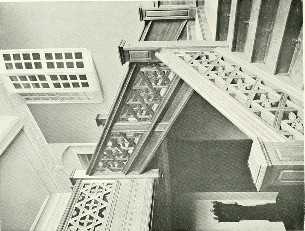 An illustration from The modern home : a book of British domestic architectvre for moderate incomes; a companion volvme to "The British home of to-day", 1906, leaf 163