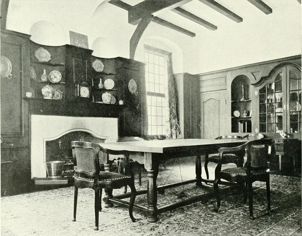 An illustration from The modern home : a book of British domestic architectvre for moderate incomes; a companion volvme to "The British home of to-day", 1906, leaf 171