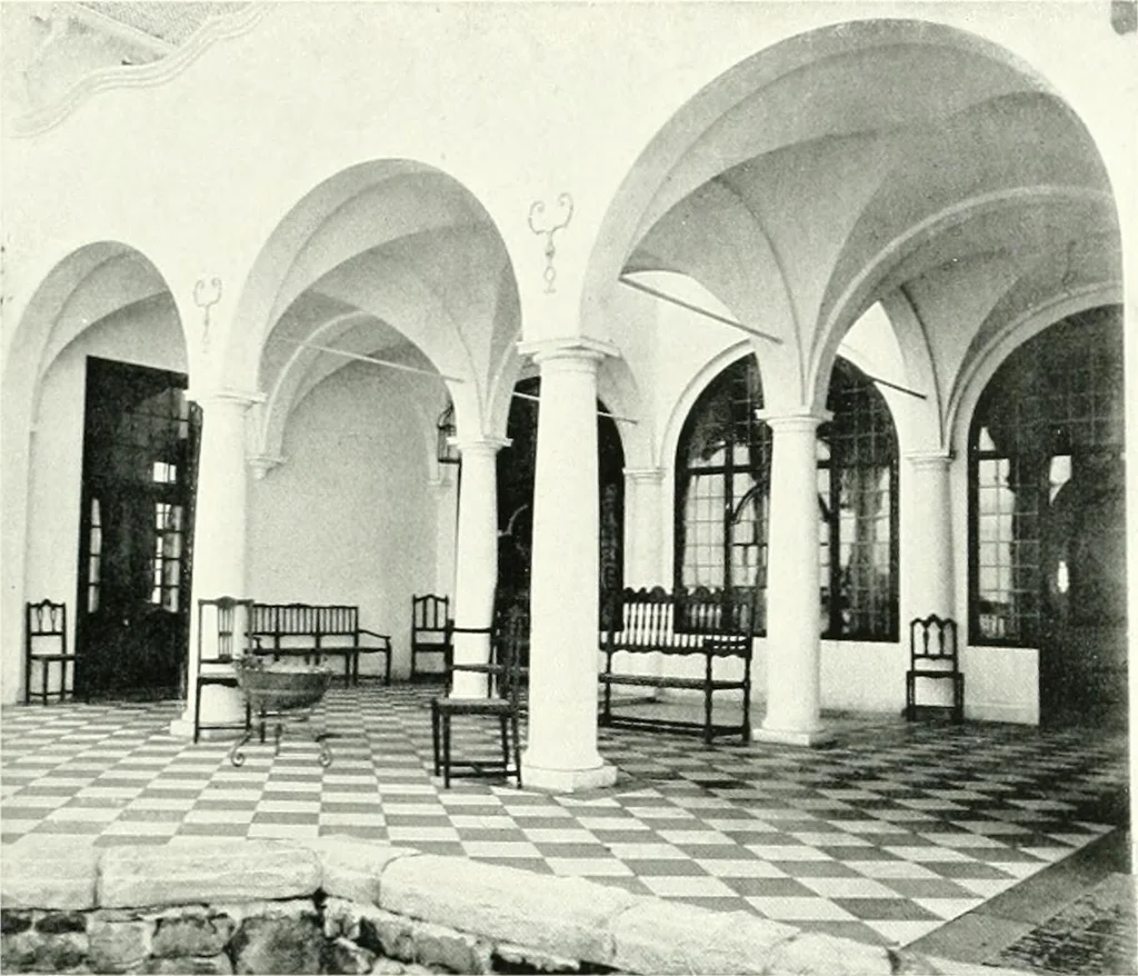 An illustration from The modern home : a book of British domestic architectvre for moderate incomes; a companion volvme to "The British home of to-day", 1906, leaf 172