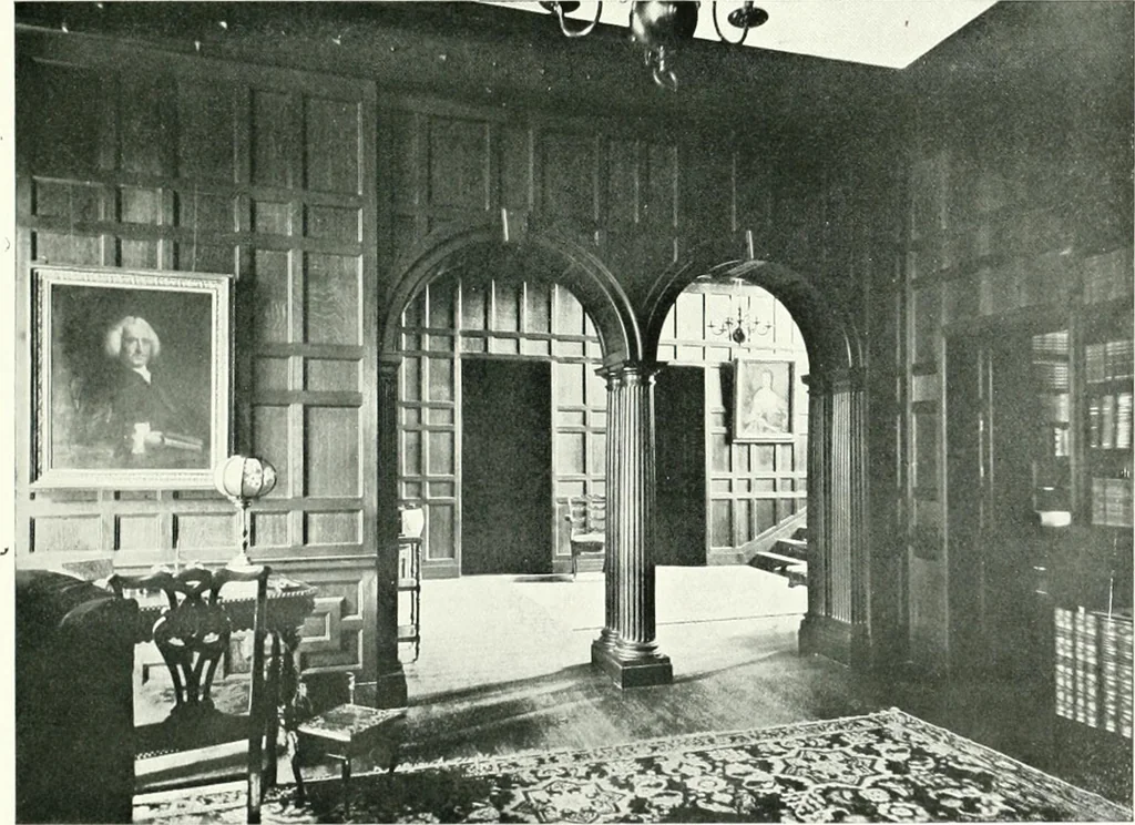 An illustration from The modern home : a book of British domestic architectvre for moderate incomes; a companion volvme to "The British home of to-day", 1906, leaf 172