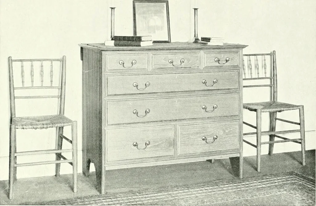 An illustration from The modern home : a book of British domestic architectvre for moderate incomes; a companion volvme to "The British home of to-day", 1906, leaf 176
