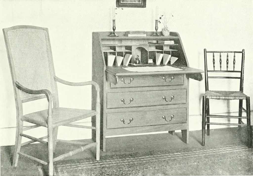 An illustration from The modern home : a book of British domestic architectvre for moderate incomes; a companion volvme to "The British home of to-day", 1906, leaf 176