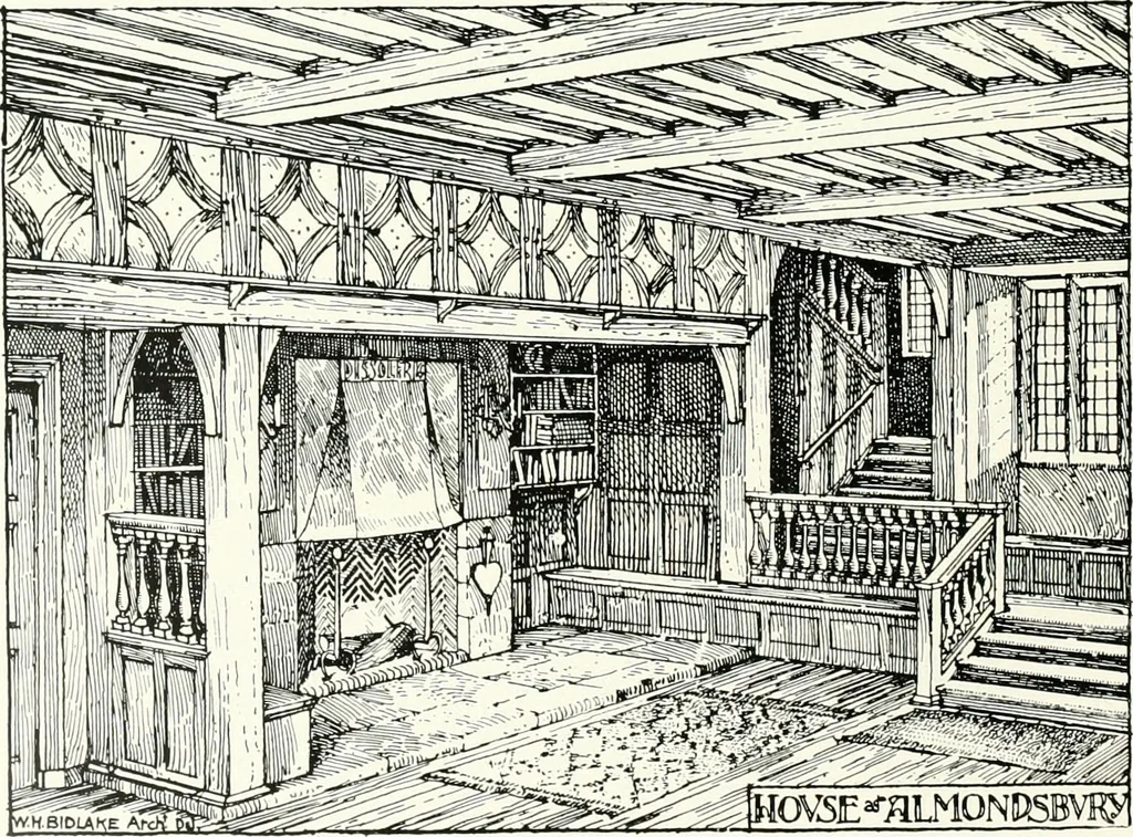 An illustration from The modern home : a book of British domestic architectvre for moderate incomes; a companion volvme to "The British home of to-day", 1906, leaf 181