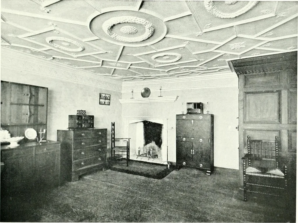 An illustration from The modern home : a book of British domestic architectvre for moderate incomes; a companion volvme to "The British home of to-day", 1906, leaf 182