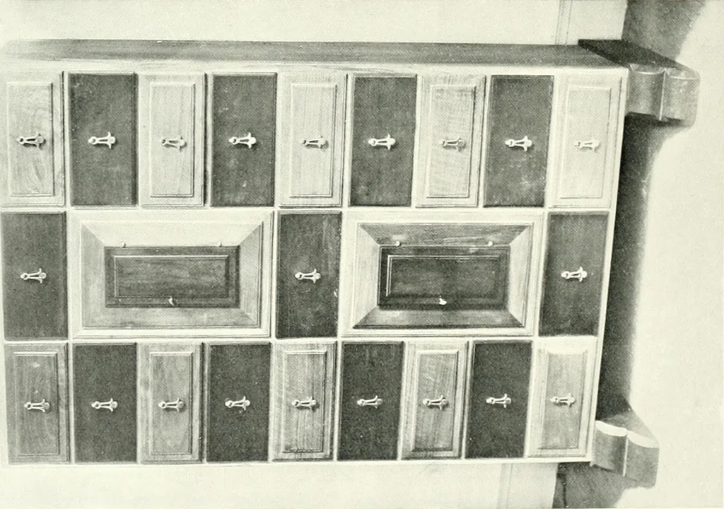 An illustration from The modern home : a book of British domestic architectvre for moderate incomes; a companion volvme to "The British home of to-day", 1906, leaf 183