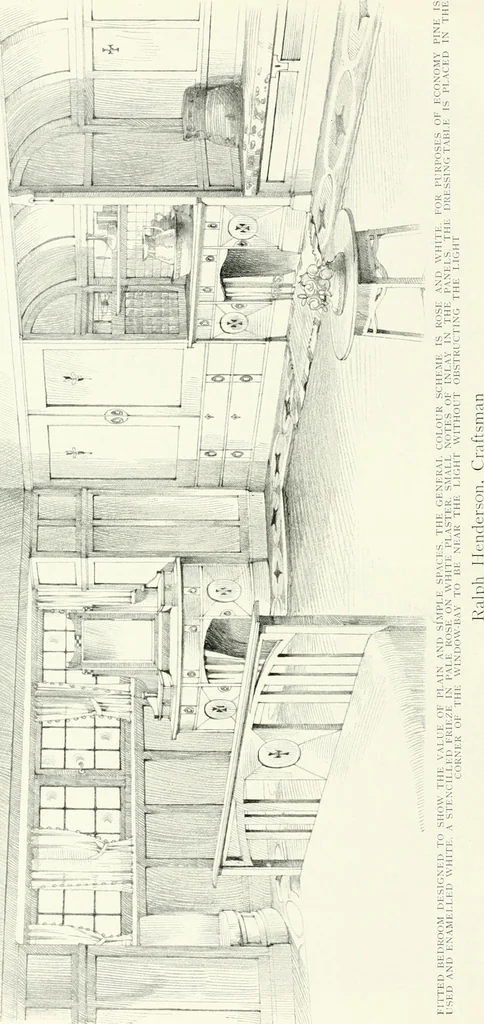 An illustration from The modern home : a book of British domestic architectvre for moderate incomes; a companion volvme to "The British home of to-day", 1906, leaf 191