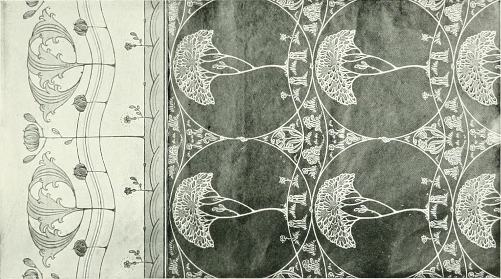 An illustration from The modern home : a book of British domestic architectvre for moderate incomes; a companion volvme to "The British home of to-day", 1906, leaf 216