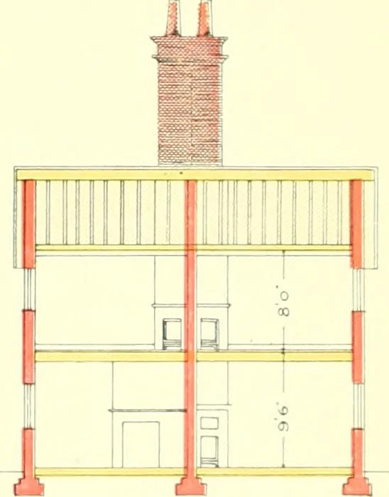 An illustration from The modern home : a book of British domestic architectvre for moderate incomes; a companion volvme to "The British home of to-day", 1906, leaf 28