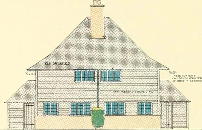 An illustration from The modern home : a book of British domestic architectvre for moderate incomes; a companion volvme to "The British home of to-day", 1906, leaf 31