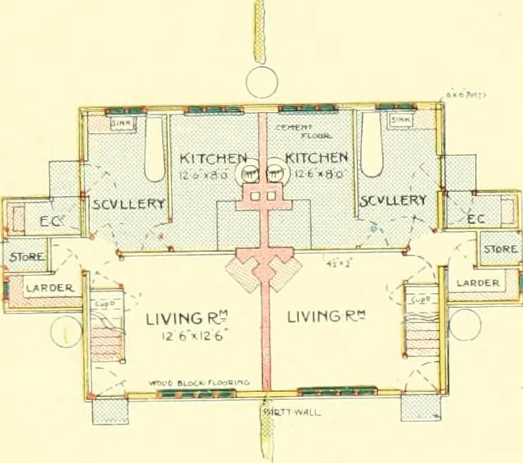 An illustration from The modern home : a book of British domestic architectvre for moderate incomes; a companion volvme to "The British home of to-day", 1906, leaf 31