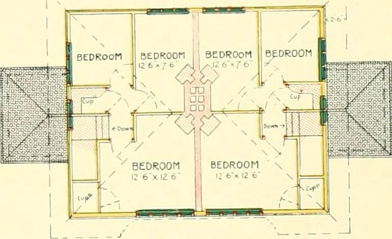 An illustration from The modern home : a book of British domestic architectvre for moderate incomes; a companion volvme to "The British home of to-day", 1906, leaf 31