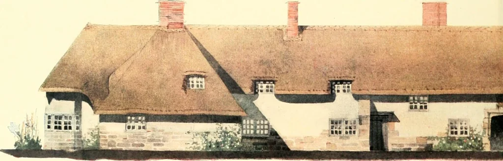 An illustration from The modern home : a book of British domestic architectvre for moderate incomes; a companion volvme to "The British home of to-day", 1906, leaf 43