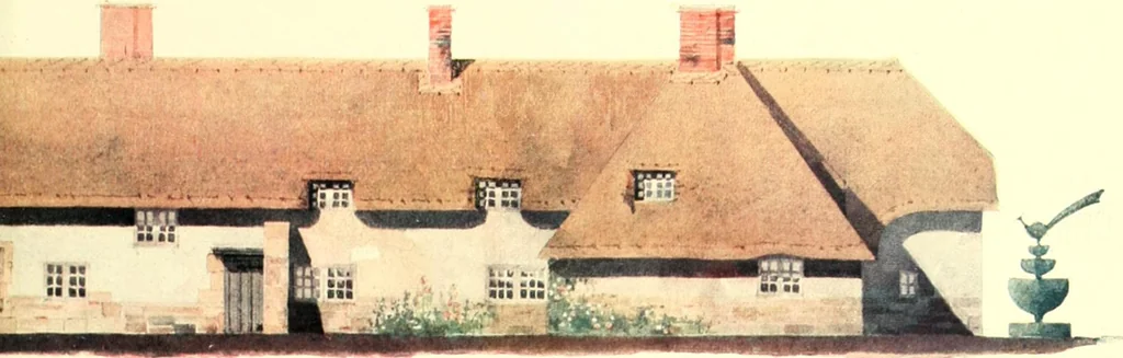 An illustration from The modern home : a book of British domestic architectvre for moderate incomes; a companion volvme to "The British home of to-day", 1906, leaf 44