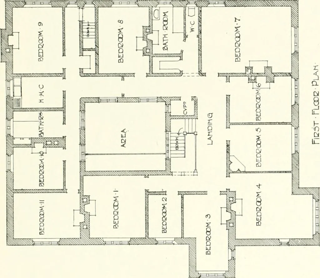 An illustration from The modern home : a book of British domestic architectvre for moderate incomes; a companion volvme to "The British home of to-day", 1906, leaf 68