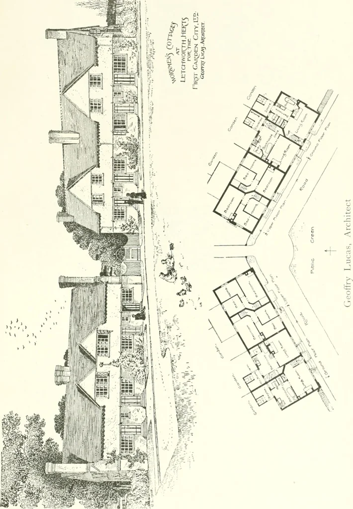 An illustration from The modern home : a book of British domestic architectvre for moderate incomes; a companion volvme to "The British home of to-day", 1906, leaf 80
