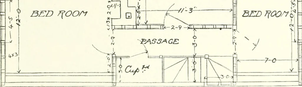 An illustration from The modern home : a book of British domestic architectvre for moderate incomes; a companion volvme to "The British home of to-day", 1906, leaf 82