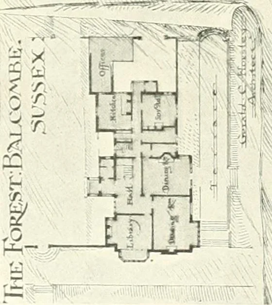 An illustration from The modern home : a book of British domestic architectvre for moderate incomes; a companion volvme to "The British home of to-day", 1906, leaf 83