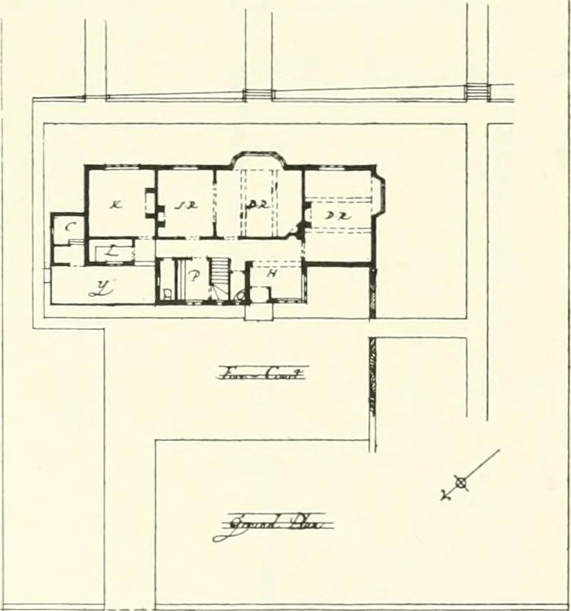 An illustration from The modern home : a book of British domestic architectvre for moderate incomes; a companion volvme to "The British home of to-day", 1906, leaf 91