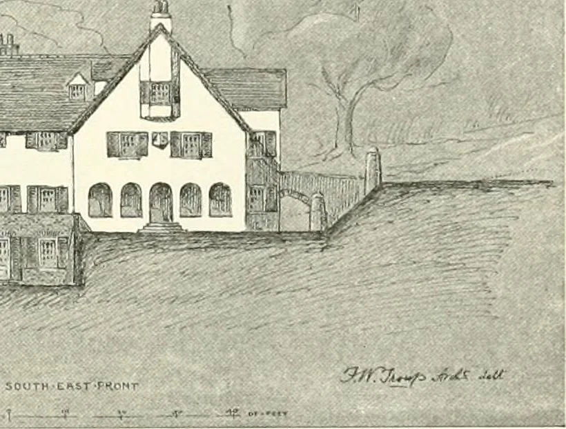 An illustration from The modern home : a book of British domestic architectvre for moderate incomes; a companion volvme to "The British home of to-day", 1906, leaf 95