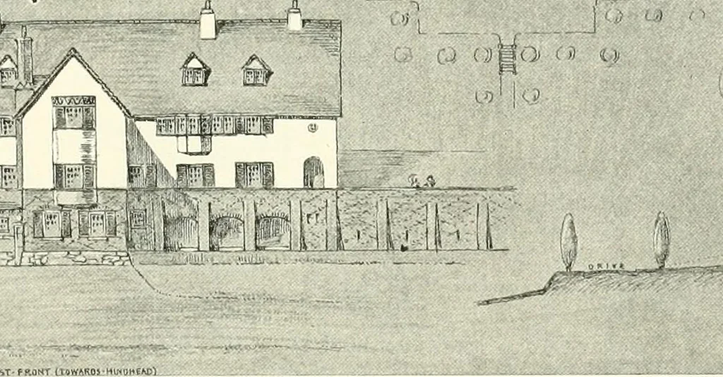 An illustration from The modern home : a book of British domestic architectvre for moderate incomes; a companion volvme to "The British home of to-day", 1906, leaf 95