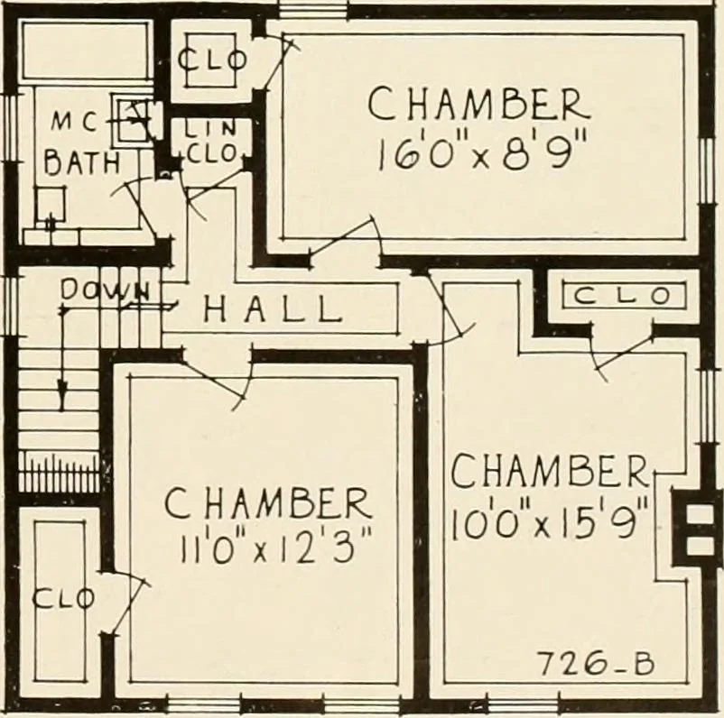 An illustration from Modern homes., 1920, leaf 54