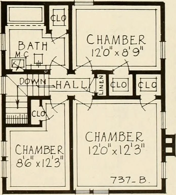 An illustration from Modern homes., 1920, leaf 64