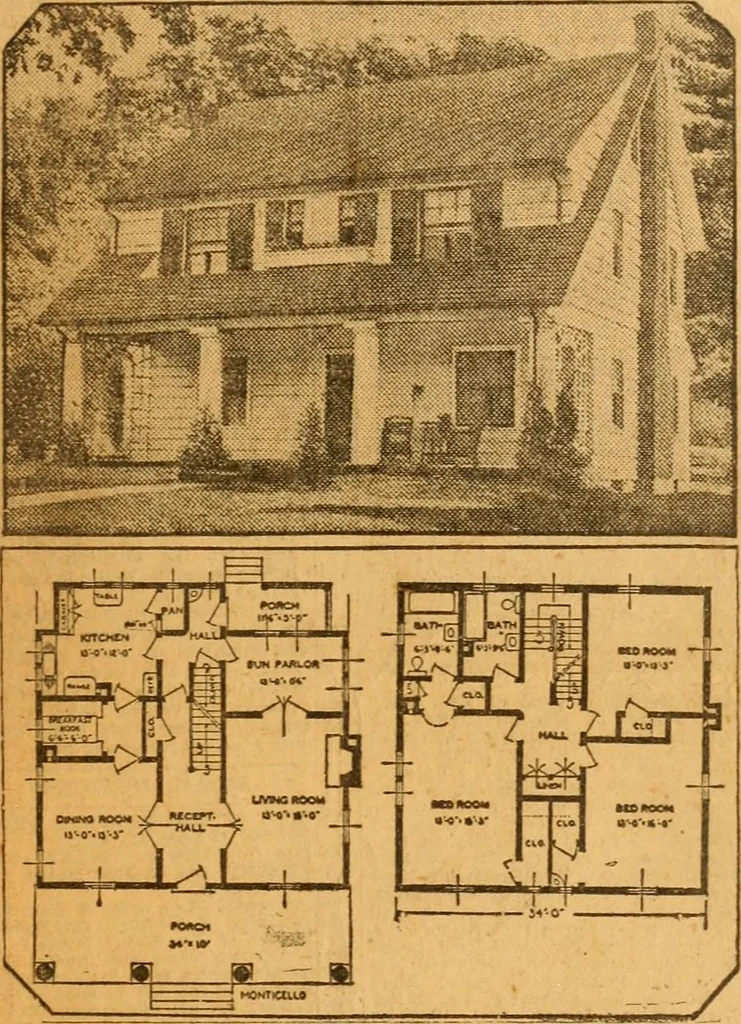 An illustration from Modern homes., 1920, leaf 66