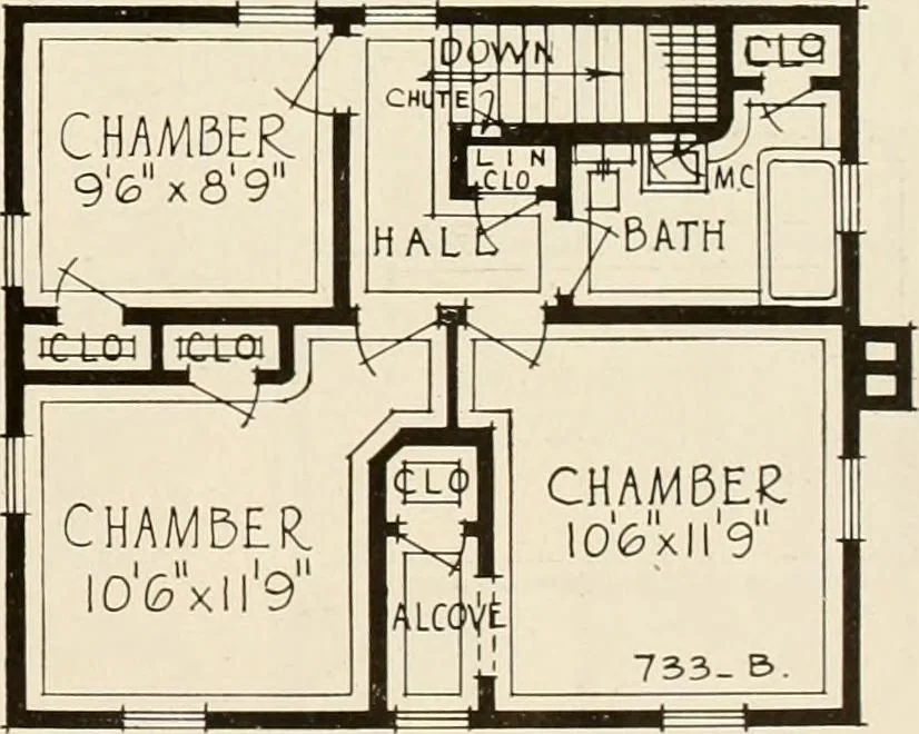 An illustration from Modern homes., 1920, leaf 74
