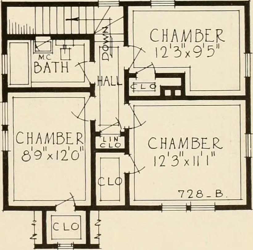 An illustration from Modern homes., 1920, leaf 92