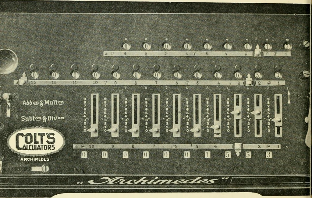 An illustration from Modern instruments and methods of calculation : a handbook of the Napier Tercentenary Exhibition, 1914, leaf 101