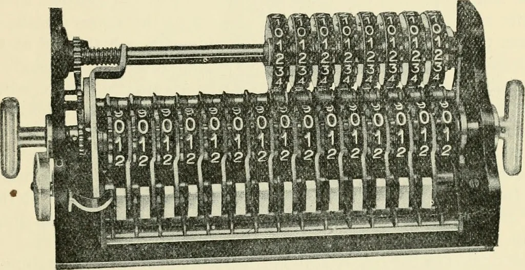 An illustration from Modern instruments and methods of calculation : a handbook of the Napier Tercentenary Exhibition, 1914, leaf 106