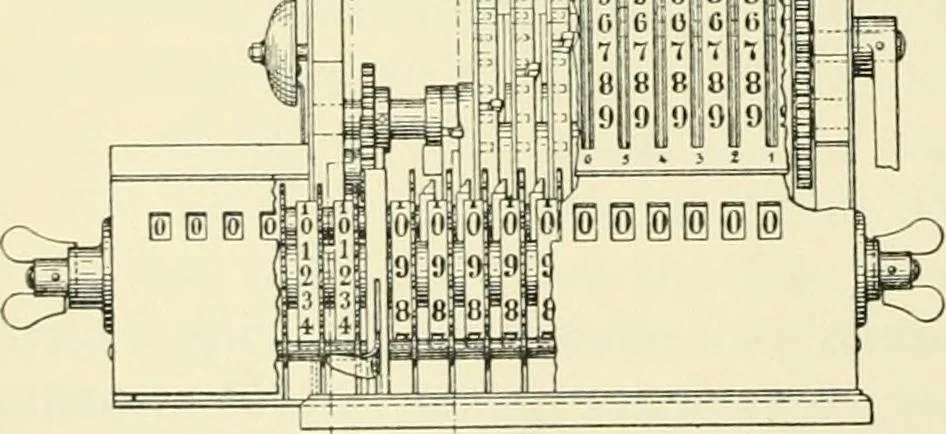 An illustration from Modern instruments and methods of calculation : a handbook of the Napier Tercentenary Exhibition, 1914, leaf 109
