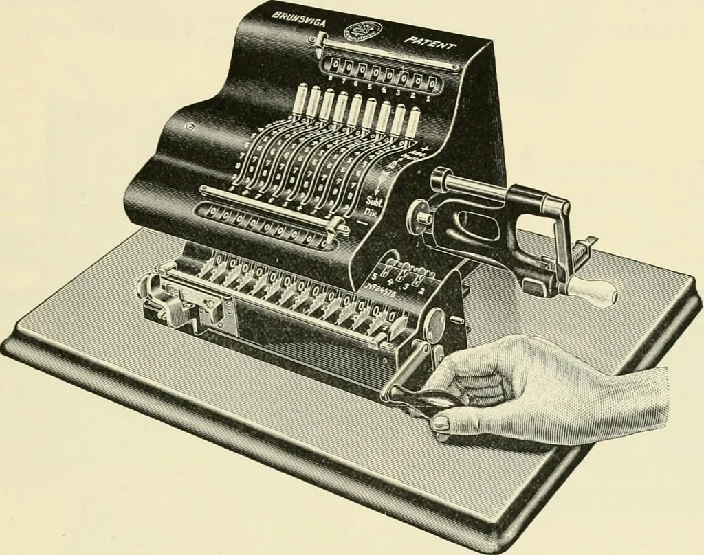 An illustration from Modern instruments and methods of calculation : a handbook of the Napier Tercentenary Exhibition, 1914, leaf 112