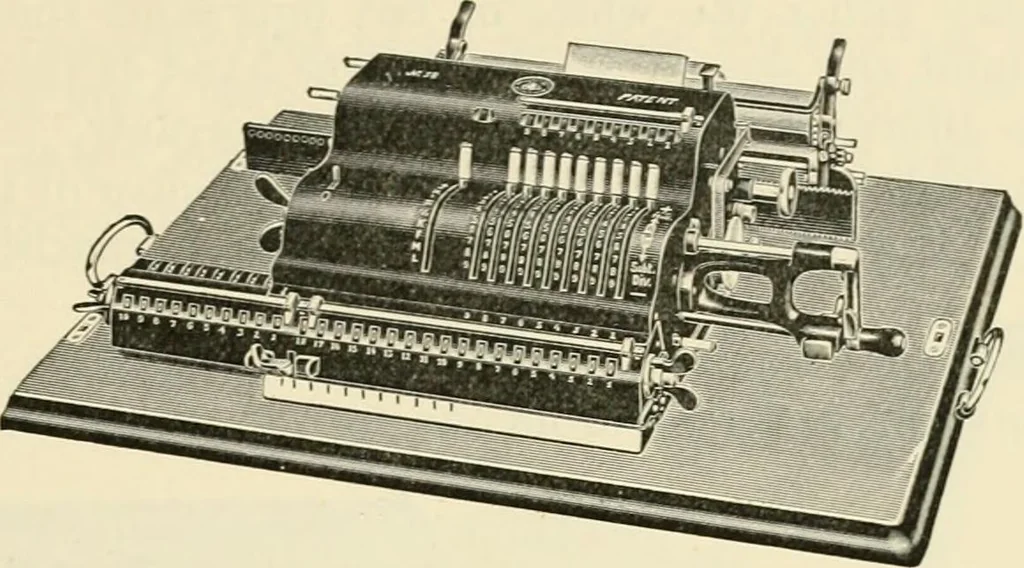 An illustration from Modern instruments and methods of calculation : a handbook of the Napier Tercentenary Exhibition, 1914, leaf 114
