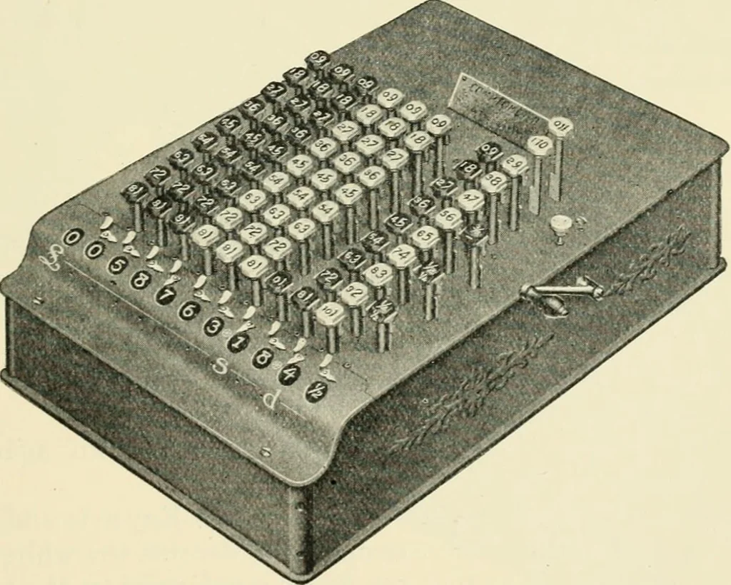 An illustration from Modern instruments and methods of calculation : a handbook of the Napier Tercentenary Exhibition, 1914, leaf 124
