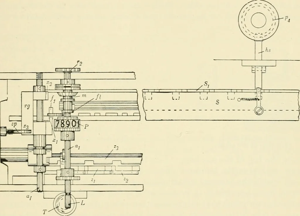 An illustration from Modern instruments and methods of calculation : a handbook of the Napier Tercentenary Exhibition, 1914, leaf 140