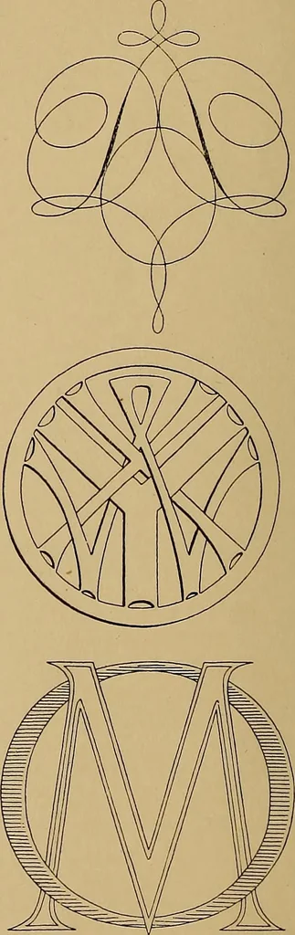 An illustration from Modern lettering, artistic and practical; a thorough and practical text-book for use in schools and colleges and for the self-instruction of architects, artists, decorators and sign writers; the construction of pen and ink designs for commercial uses; advertisements, letter heads, business cards, inscriptions, memorials, resolutions, etc., 1913, leaf 149