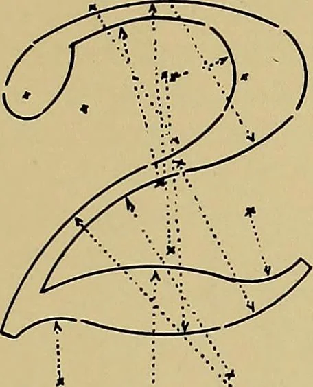 An illustration from Modern lettering, artistic and practical; a thorough and practical text-book for use in schools and colleges and for the self-instruction of architects, artists, decorators and sign writers; the construction of pen and ink designs for commercial uses; advertisements, letter heads, business cards, inscriptions, memorials, resolutions, etc., 1913, leaf 36